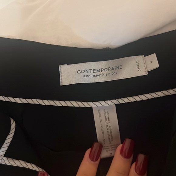 SIMONS CONTEMPORAINE Black lousse pants - Picture 2 of 2